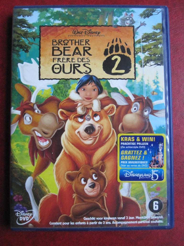Frère Ours 2 (2006) DISNEY, CD & DVD, DVD | Films d'animation & Dessins animés, Comme neuf, Américain, À partir de 6 ans, Néerlandais