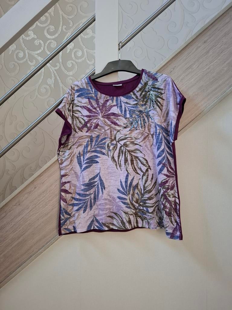 T-shirt mt 46,dames ,paars, Ophalen of Verzenden, Paars, Korte mouw