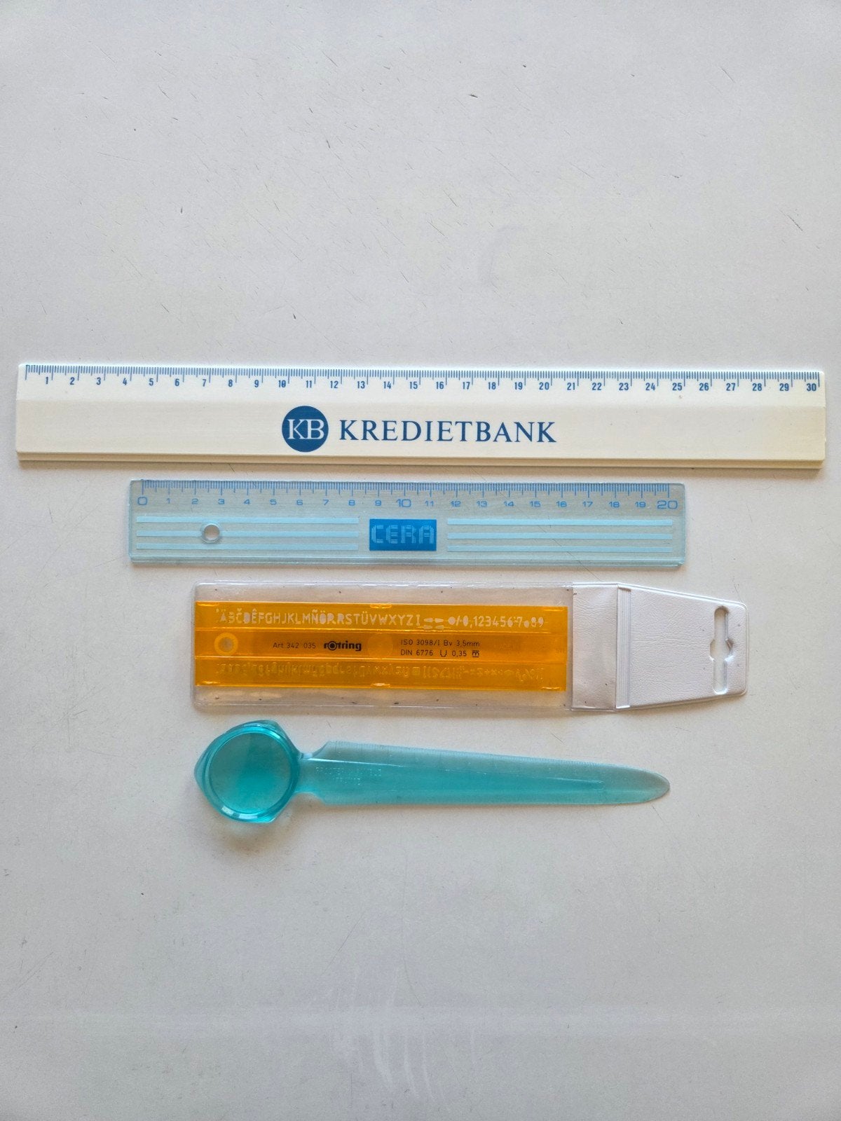 Set à lattes + modèle de lettre Rotring, Enlèvement ou Envoi, Comme neuf