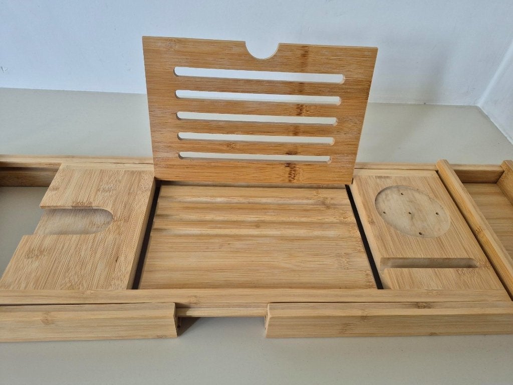 Plank voor het bad - licht hout, Huis en Inrichting, Woonaccessoires | Etagères, Gebruikt, Overige typen, Hout, Verstelbaar, Ophalen