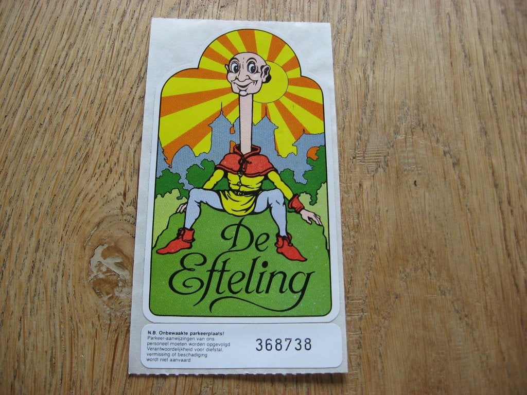De Efteling Langnek Pretpark Sticker, Verzamelen, Ophalen of Verzenden, Nieuw, Overige typen