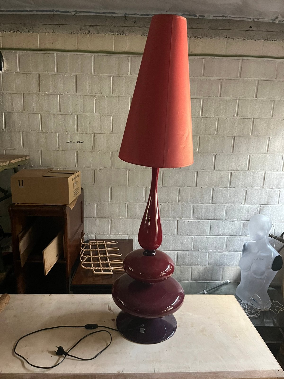 Midcentury franse vloerlamp 135 cm, Huis en Inrichting, Lampen | Vloerlampen, Ophalen, Zo goed als nieuw