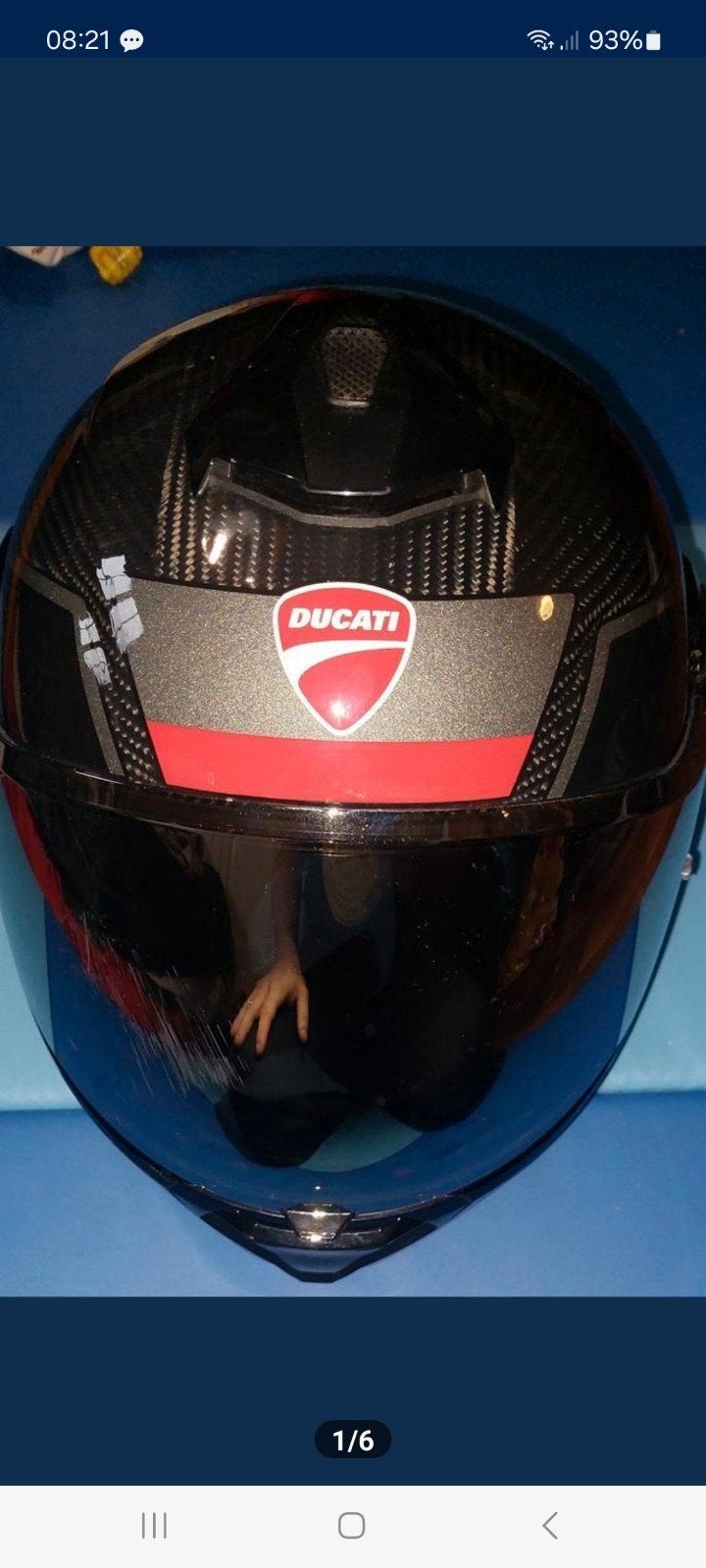 casque ducati X-lite carbon, Motos, Enlèvement ou Envoi, S