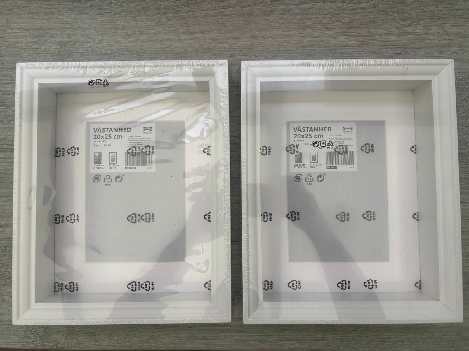 2 fotokaders, Nieuw, Ophalen of Verzenden, Fotolijst, Wit