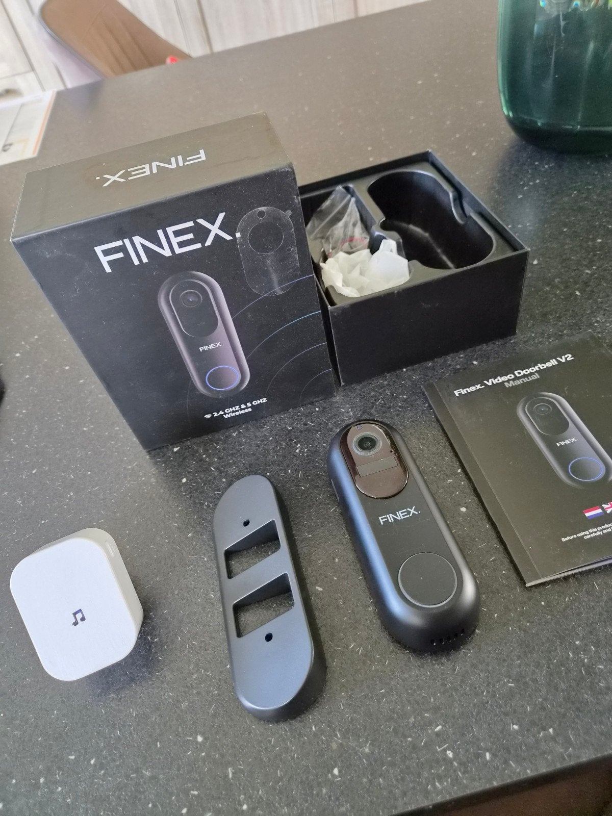 Finex deurbel v2, Ophalen, Bewegingsdetectiesensor, Zo goed als nieuw, Draadloos