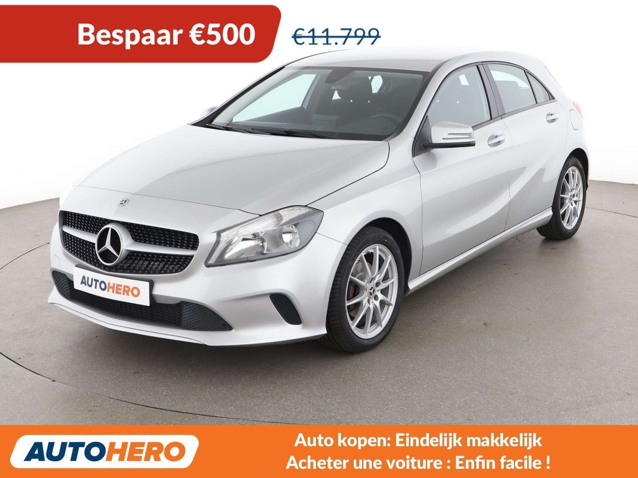 Mercedes-Benz A-Klasse A160 A 160 CDI (bj 2017), Auto's, Voorwielaandrijving, Stof, Gebruikt, Zwart