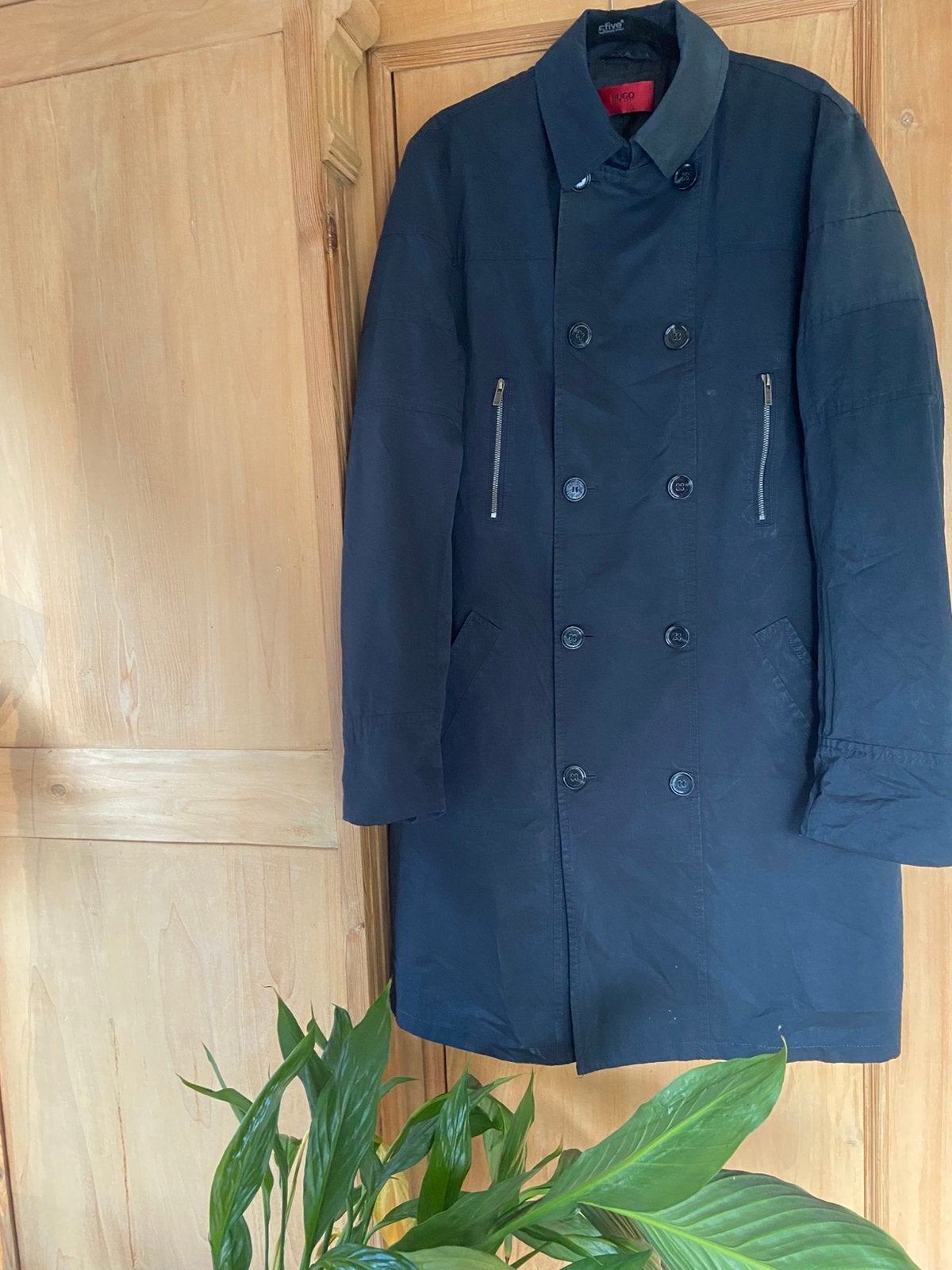 Trench Hugo Boss – Manteau double boutonnage, Enlèvement ou Envoi, Comme neuf, Bleu