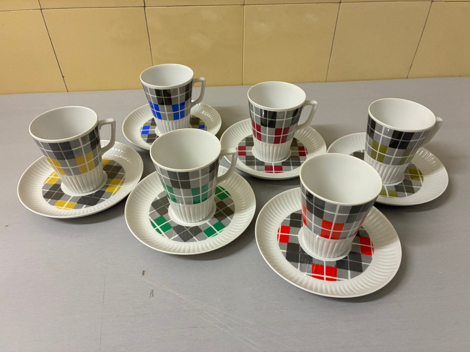 Vintage koffieservies 6 delig mosa maastricht, Antiek en Kunst, Antiek | Servies los, Ophalen