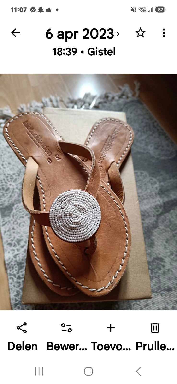 teenslippers, S, Ophalen, Bruin