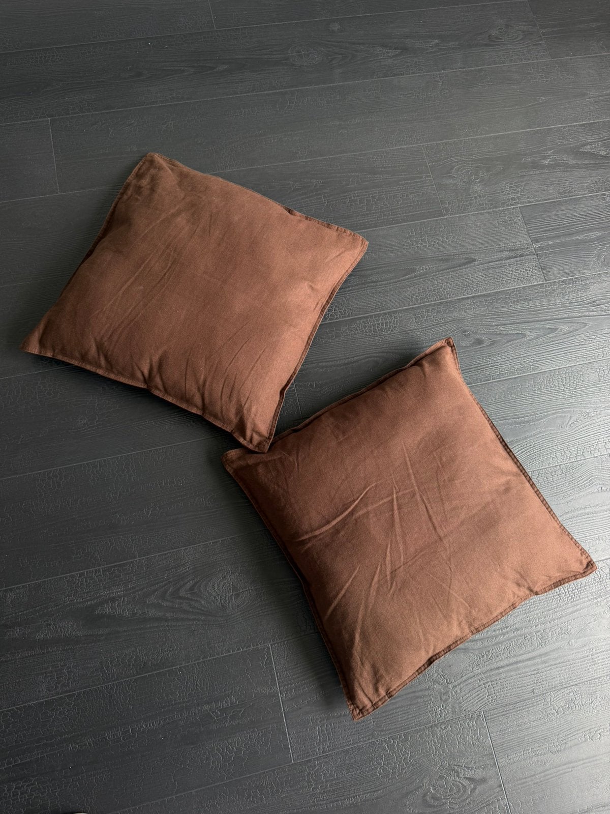 H&M home kussenslopen 50x50, Ophalen of Verzenden, Zo goed als nieuw, Bruin, Overige merken