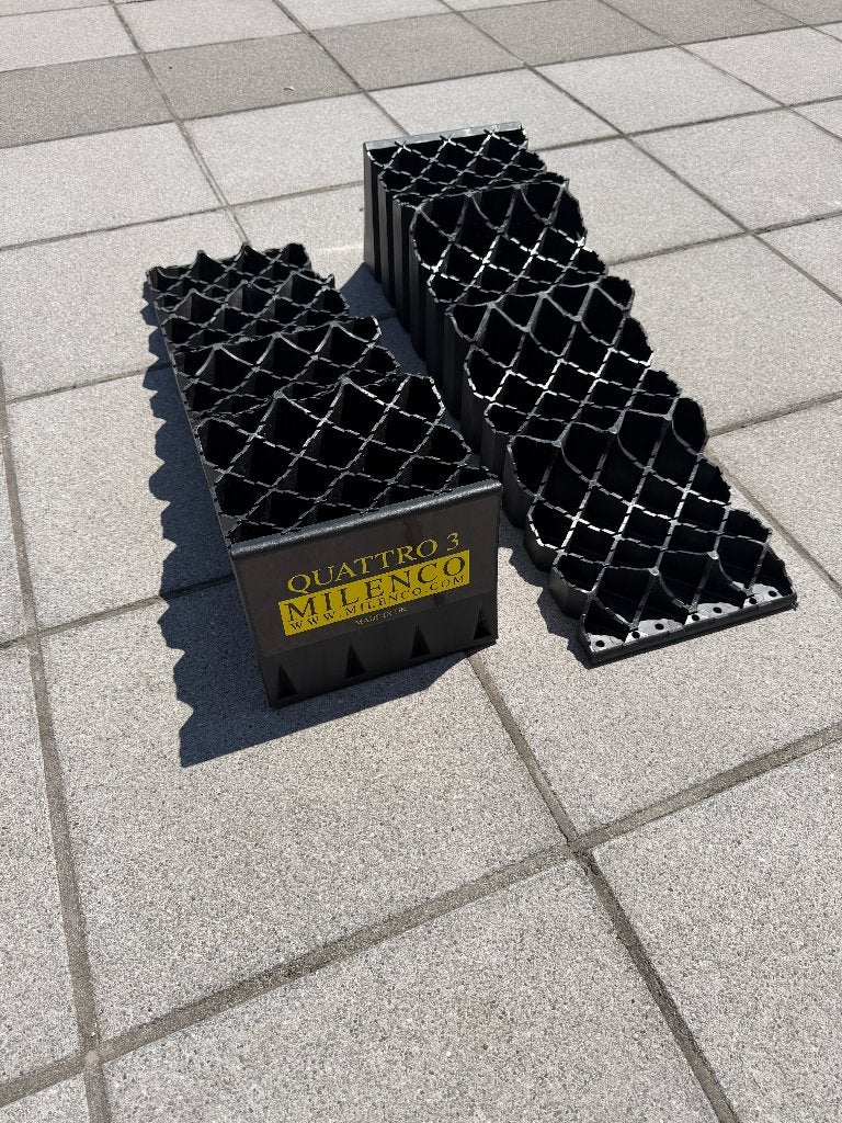 Oprijwiggen Milenco Quattro 3 (tot 18 cm hoogte), Ophalen, Zo goed als nieuw
