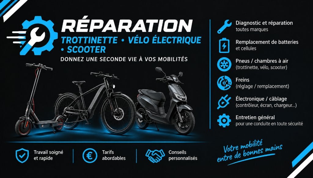Réparation trotinette, scooter, Enlèvement ou Envoi