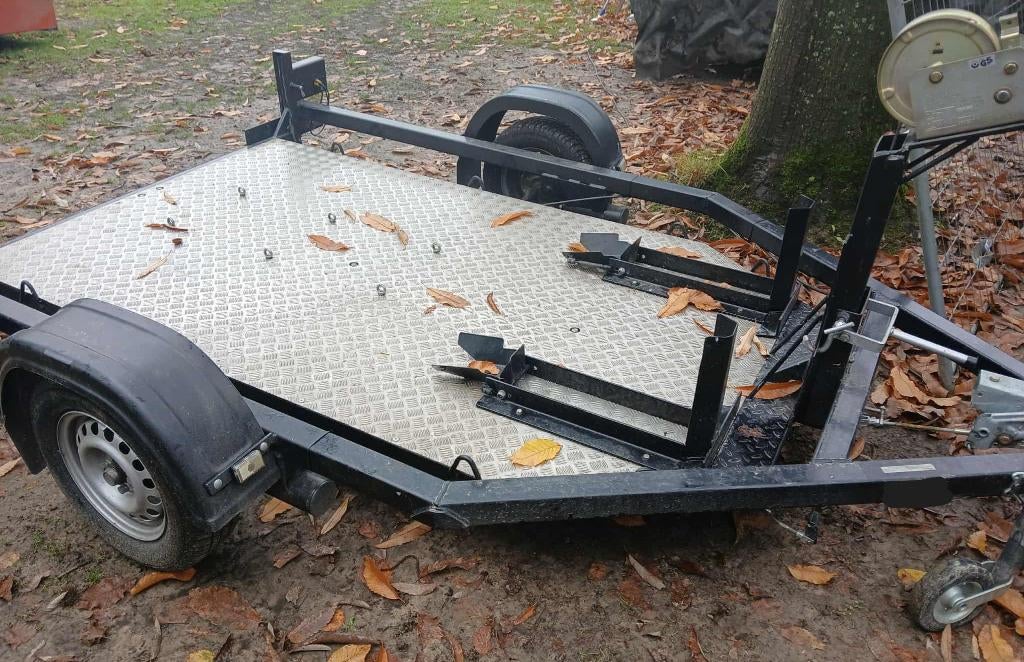 Geremde zakbare PGS aanhangwagen voor 2 moto's, Ophalen, Gebruikt