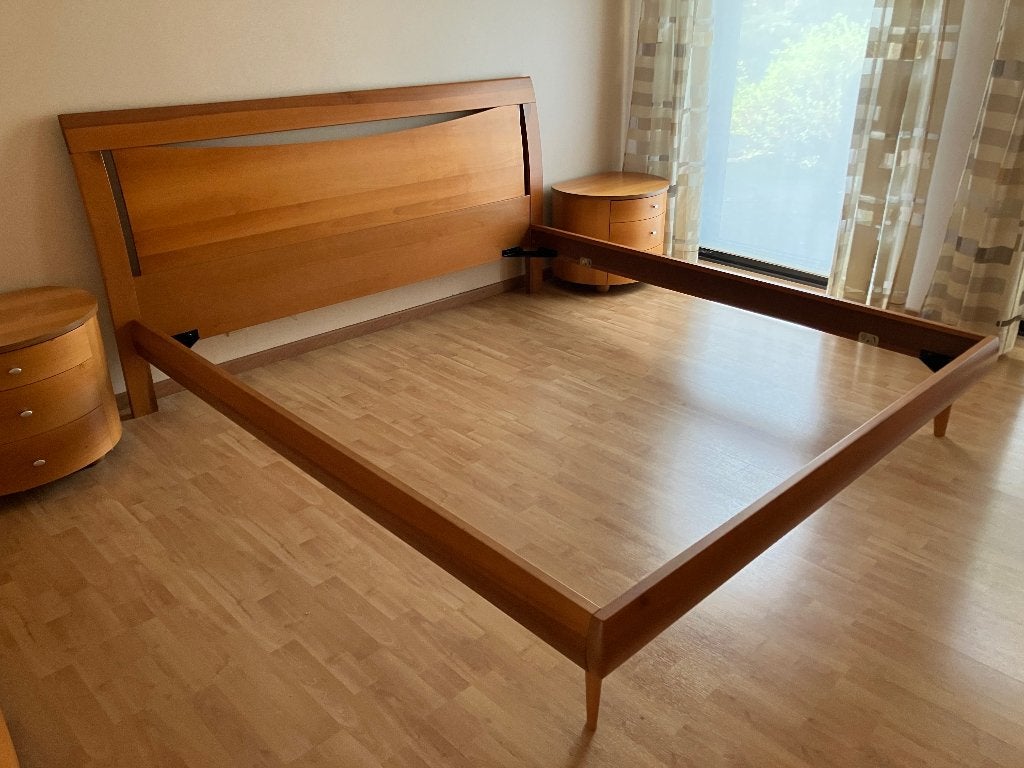 Chambre double complète, cadre de lit 1m80, style italien, Enlèvement, Comme neuf, Deux personnes, Italian