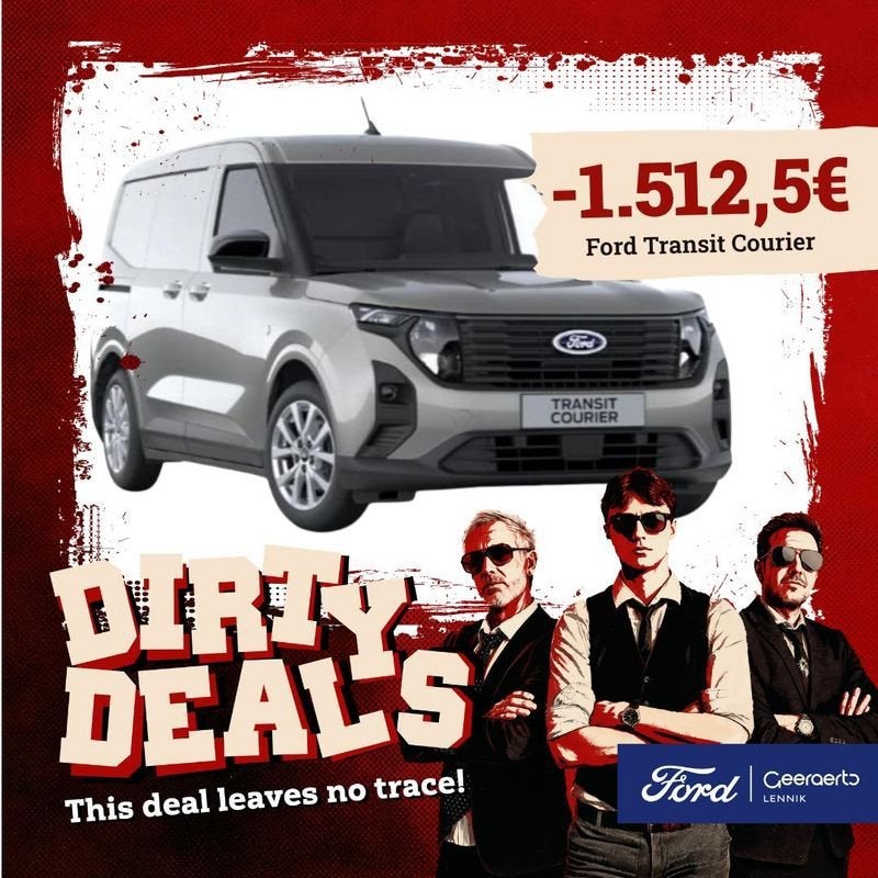 Ford Transit Courier Ecoboost Limited Aut, Auto's, Euro 6, Bedrijf, Overige carrosserie, Zilver of Grijs