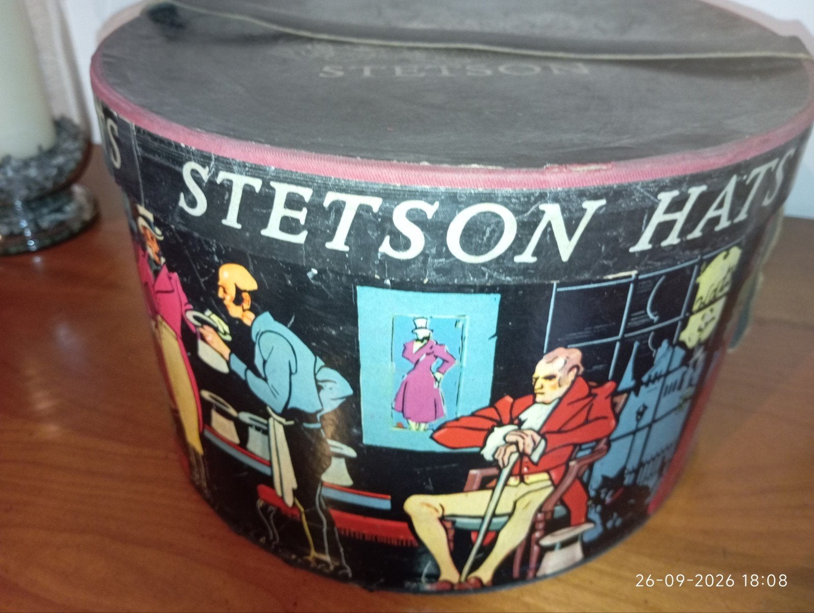 Stetson vintage hoedendoos met hoge hoed (voor de collector, Ophalen