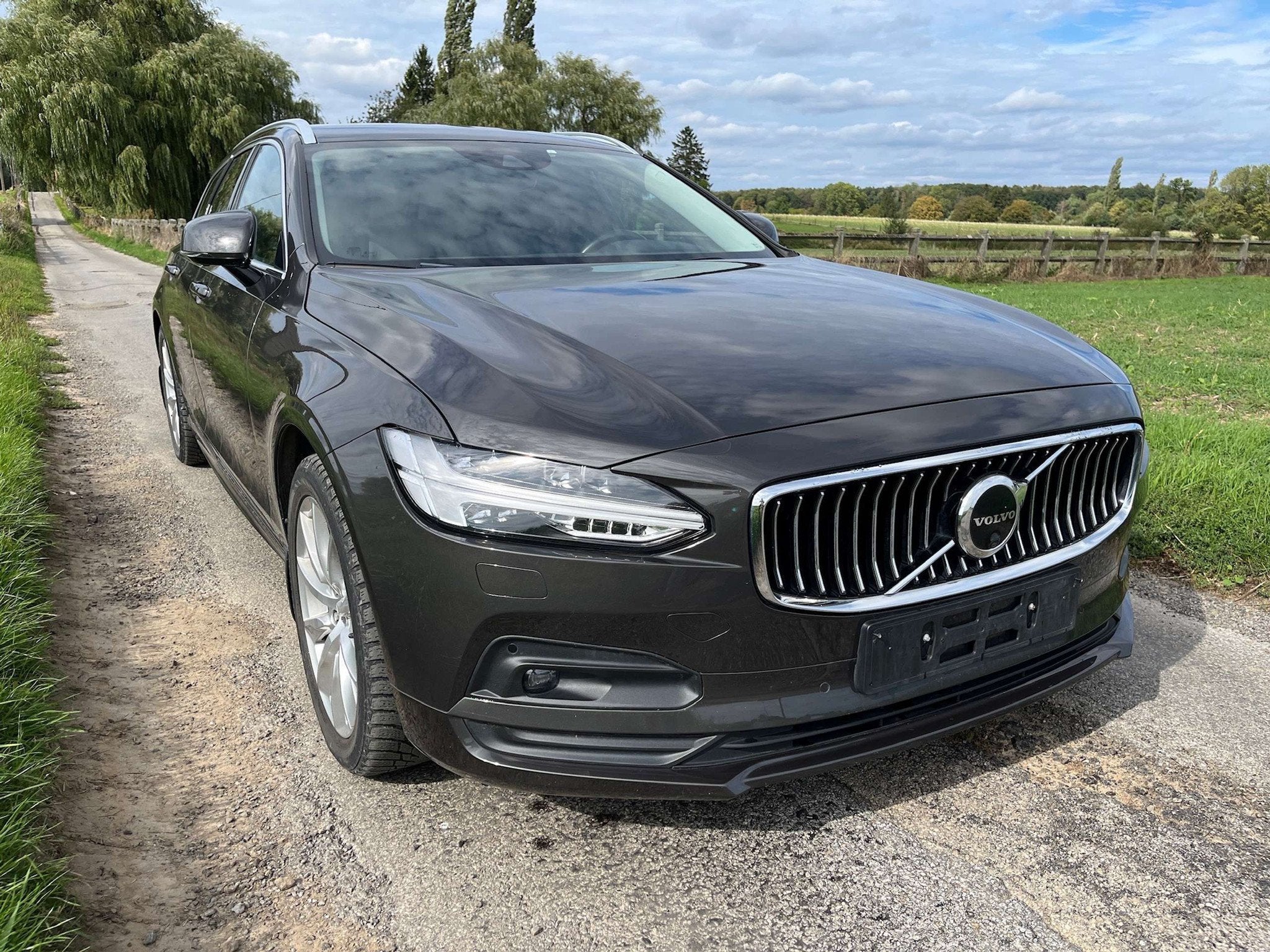Volvo V90 V90 2.0 B4 Momentum Advanced Geartronic MHEV | Har, Autos, Cuir, Argent ou Gris, V90, Euro 6