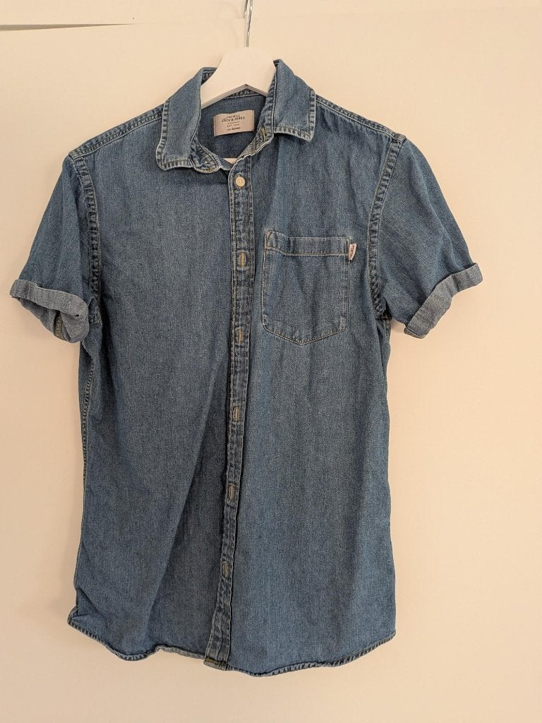 Heren overhemd, Kleding | Heren, Overhemden, Blauw, Halswijdte 38 (S) of kleiner, Jack&Jones, Ophalen of Verzenden