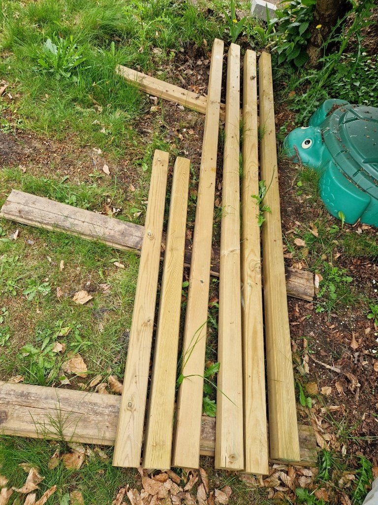 Vierkante tuinpalen -  grenen 6,5 x 6,5 x 240 cm, Bricolage & Construction, Bois & Planches, Neuf, 50 mm ou plus, Pin, 200 à 250 cm