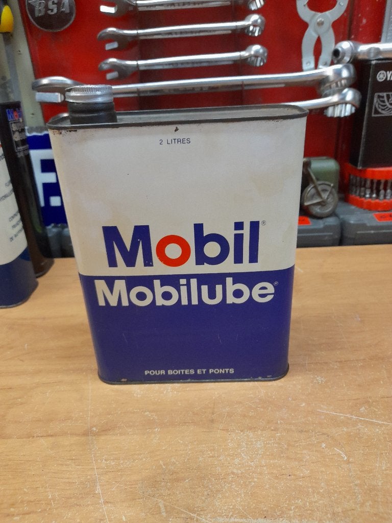 ancien bidon huile vide mobil mobilube, Envoi, Utilisé, Autres types