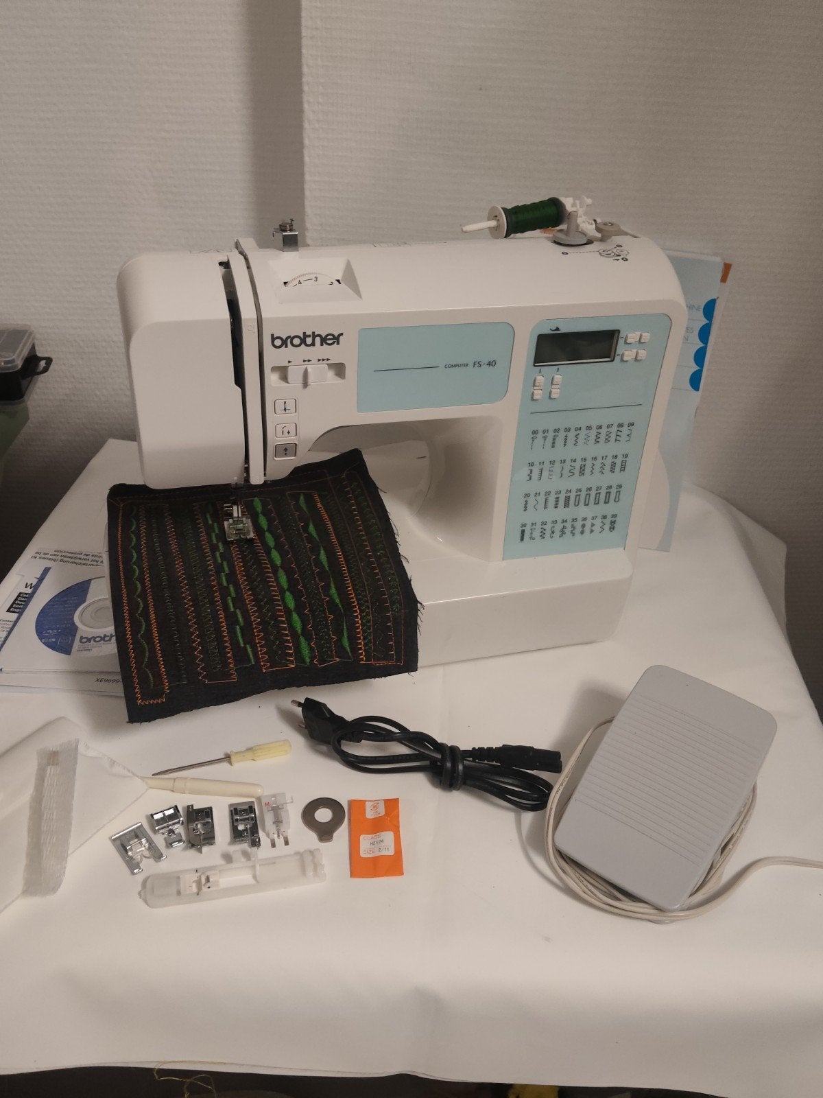 Machine à coudre électronique Brother FS-40 – Révisée, Enlèvement ou Envoi, Machine à coudre, Brother
