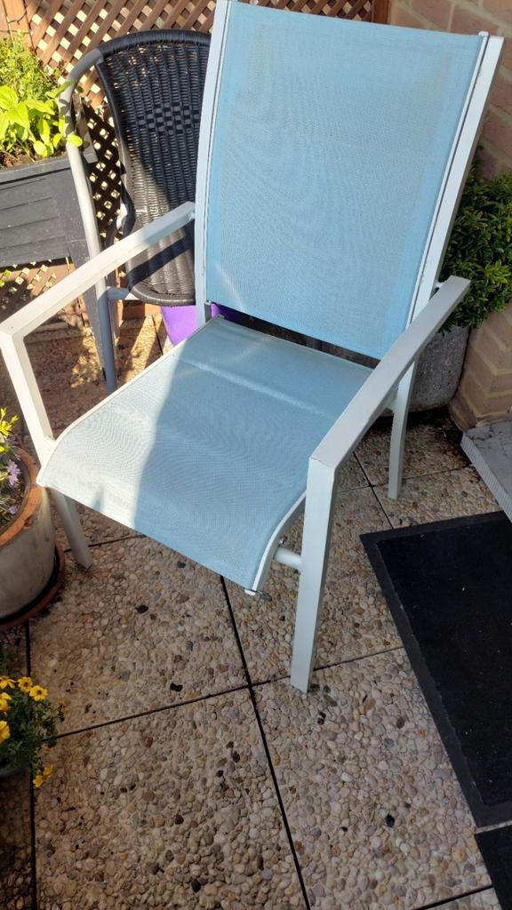 Chaise de jardin en toile imperméable et structure en acier, Jardin & Terrasse, Chaises de jardin, Enlèvement