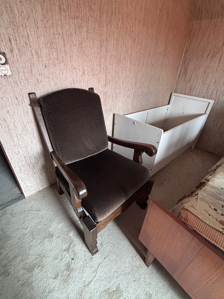 Vintage houten fauteuil / armstoel, Ophalen