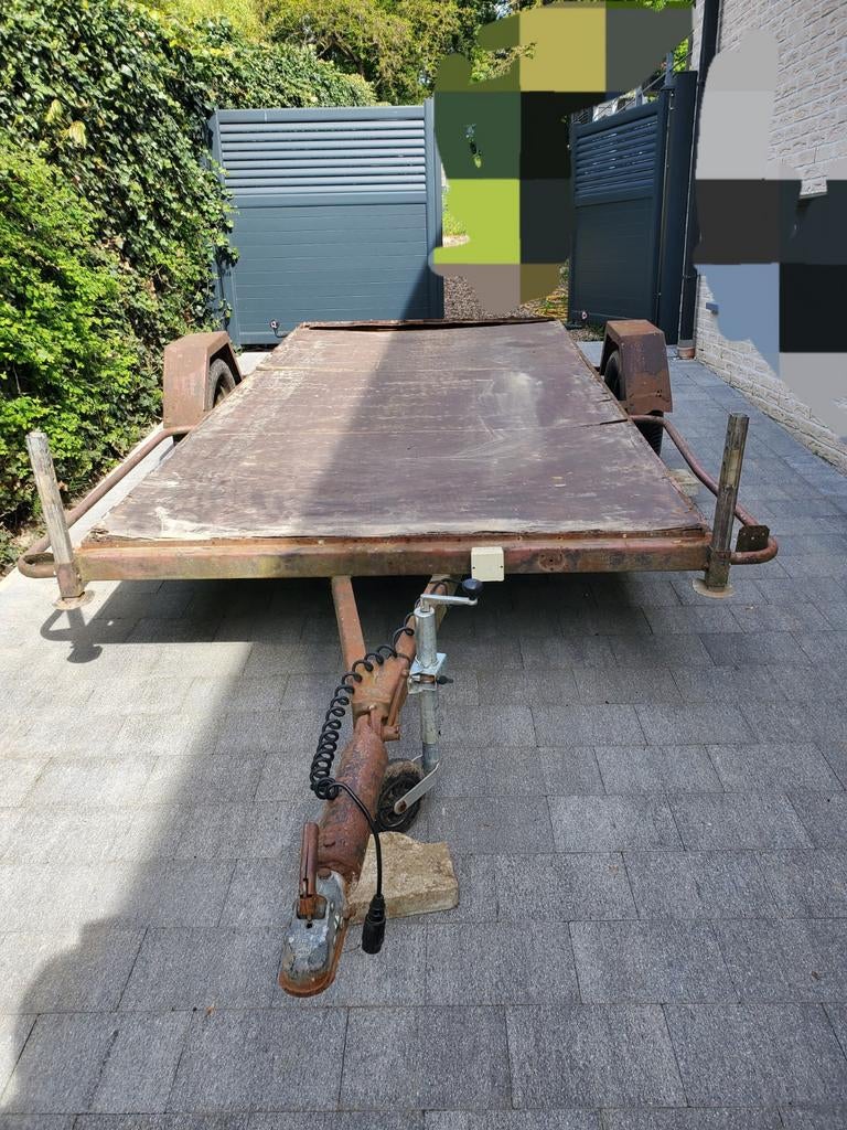 Platte aangangwagen 750kg, Ophalen