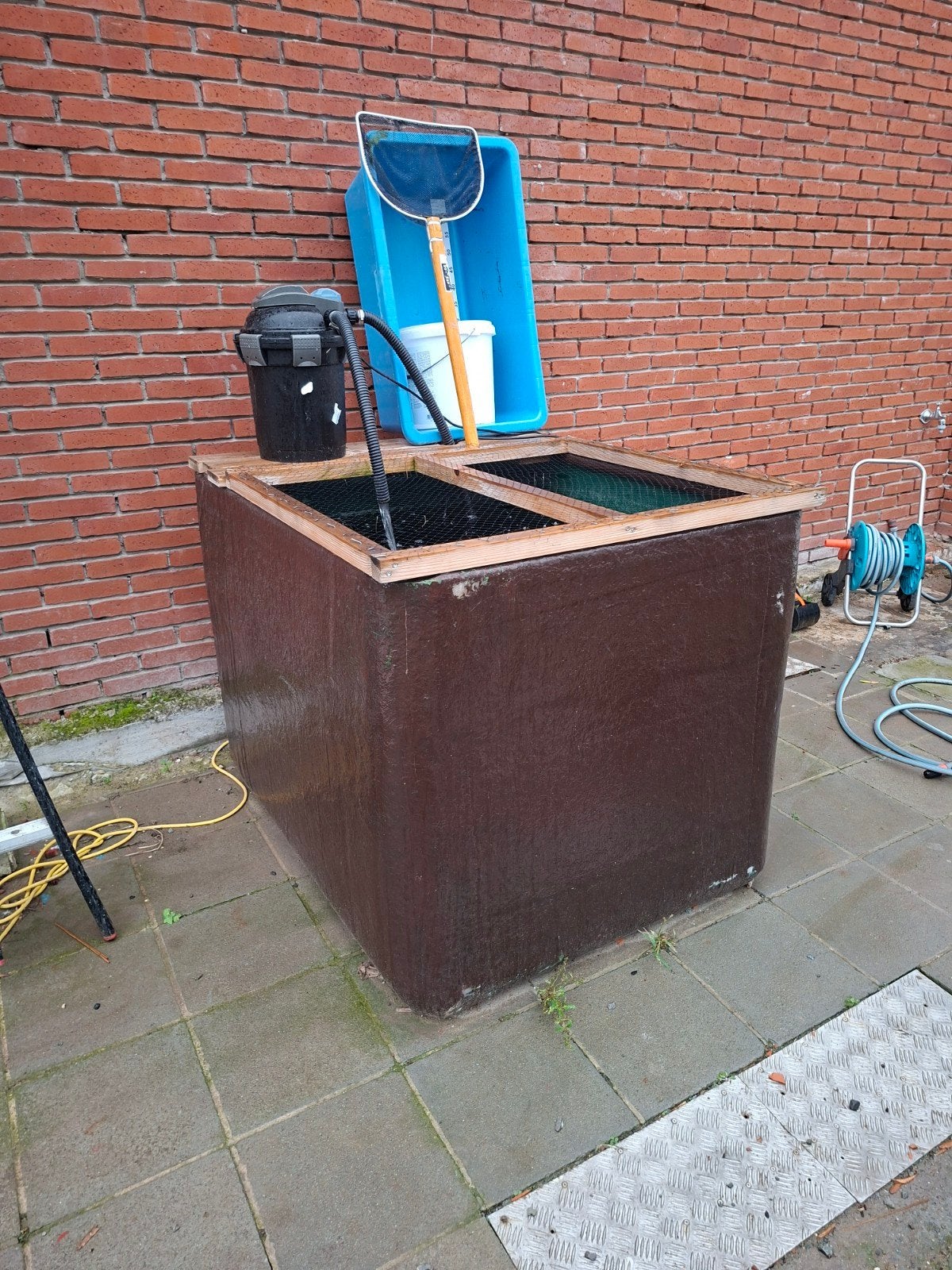 polyester quarantaine Opkweekvijver, Tuin en Terras, Ophalen, Zo goed als nieuw, Vijverbak