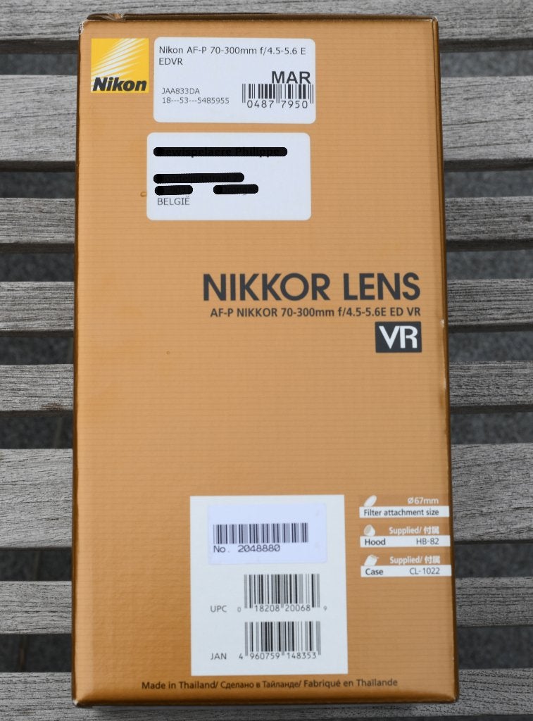 Nikon 70-300mm zoomlens, Ophalen, 1 mm, Overige typen, Nikon