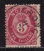 Noorwegen michel 18b gestempeld uit 1872, Timbres & Monnaies, Timbres | Europe | Scandinavie, Envoi, Norvège, Affranchi