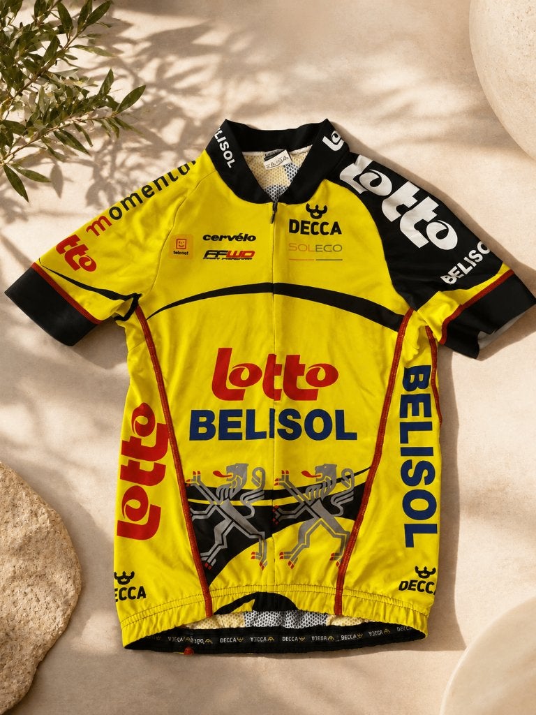 Maillot de cyclisme Lotto Belisol Decca — taille XS, Course à pied ou Cyclisme, Porté, Lotto belisol, Taille 46 (S) ou plus petite