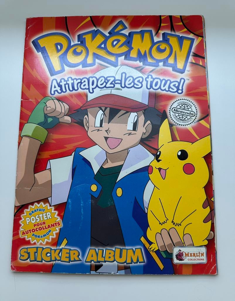 Pokémon sticker attrapez-les tous Merlin album complet 1999, Enlèvement, Comme neuf, Livre ou Catalogue