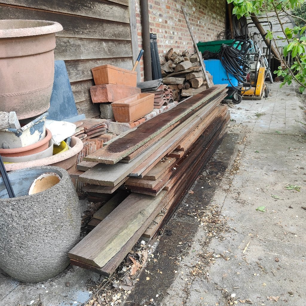 damwandplanken, Ophalen, Planken, Nieuw, Hardhout