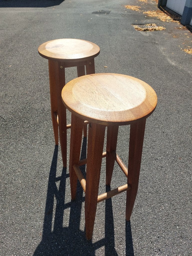 Tabourets hauts, 90 cm ou plus, 2 tabourets, Comme neuf, Enlèvement
