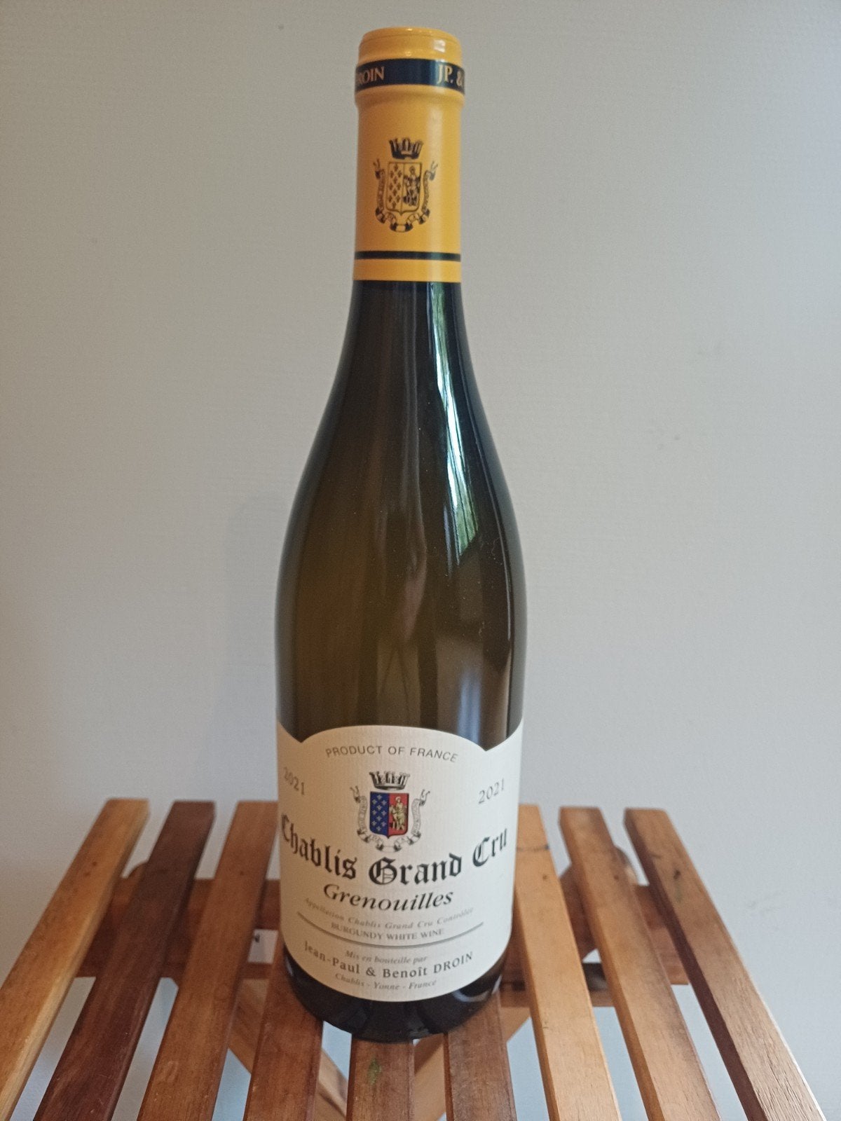 Chablis Grand Cru Grenouilles 2021 Jean-Paul et Benoît Droin, Collections, Enlèvement ou Envoi