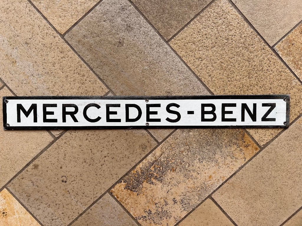 Plaque émaillée MERCEDES - BENZ camion garage, Enlèvement ou Envoi, Utilisé, Panneau publicitaire