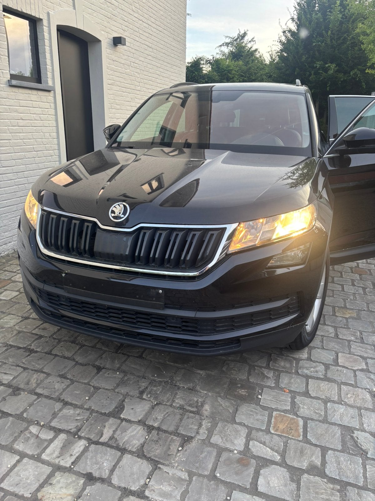 Skoda kodiaq, Auto's, Monovolume, 4 cilinders, Zwart, Leder
