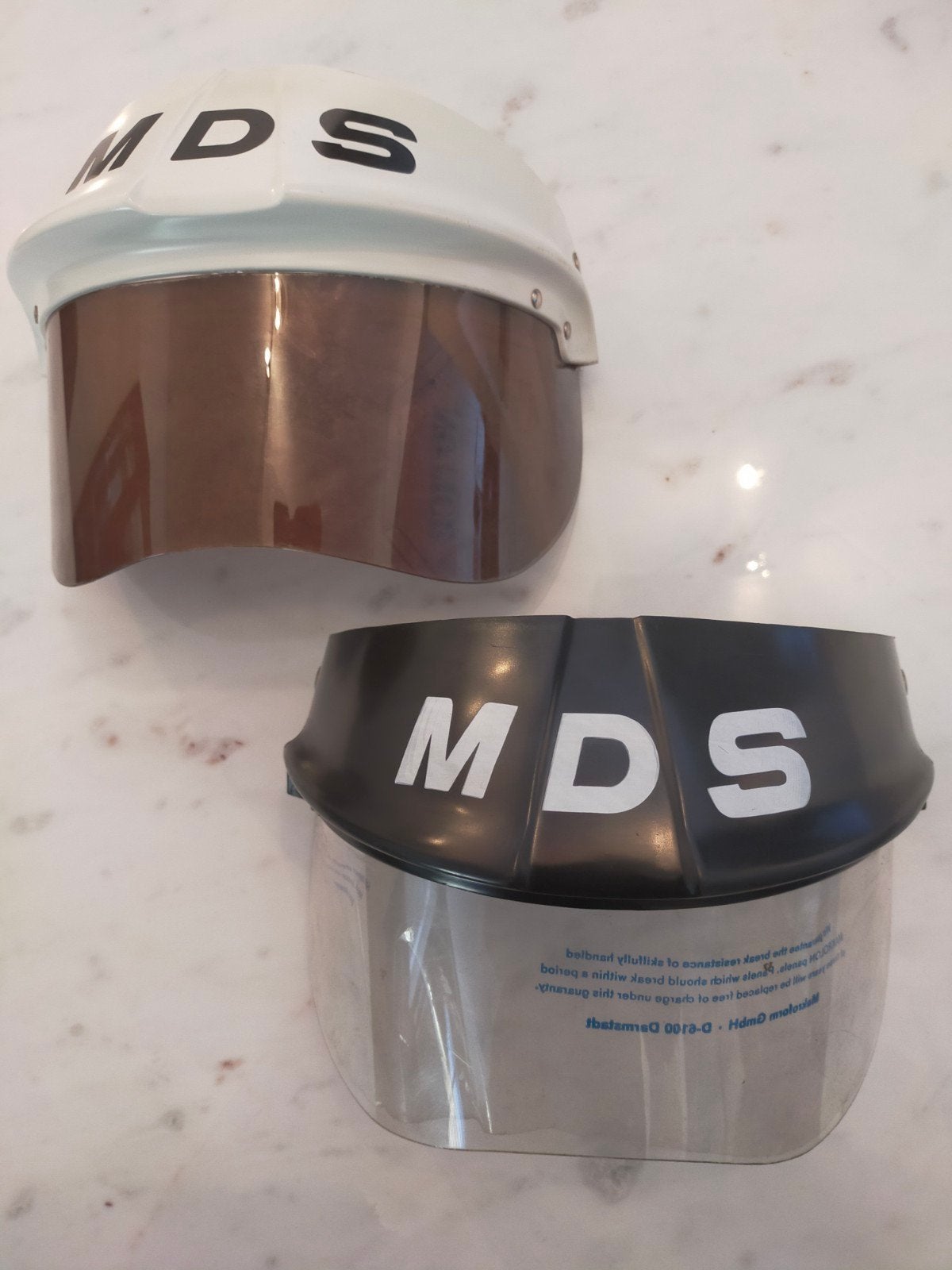 Nieuwe Vintage MDS helm visier klep. Oldtimer motocross endu, Fietsen en Brommers, Ophalen of Verzenden