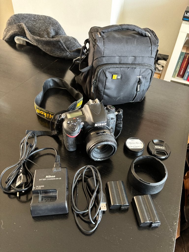 Nikon D610 + Nikon 50mm 1.4 lens, Gebruikt, Spiegelreflex, Nikon, Beeldstabilisatie