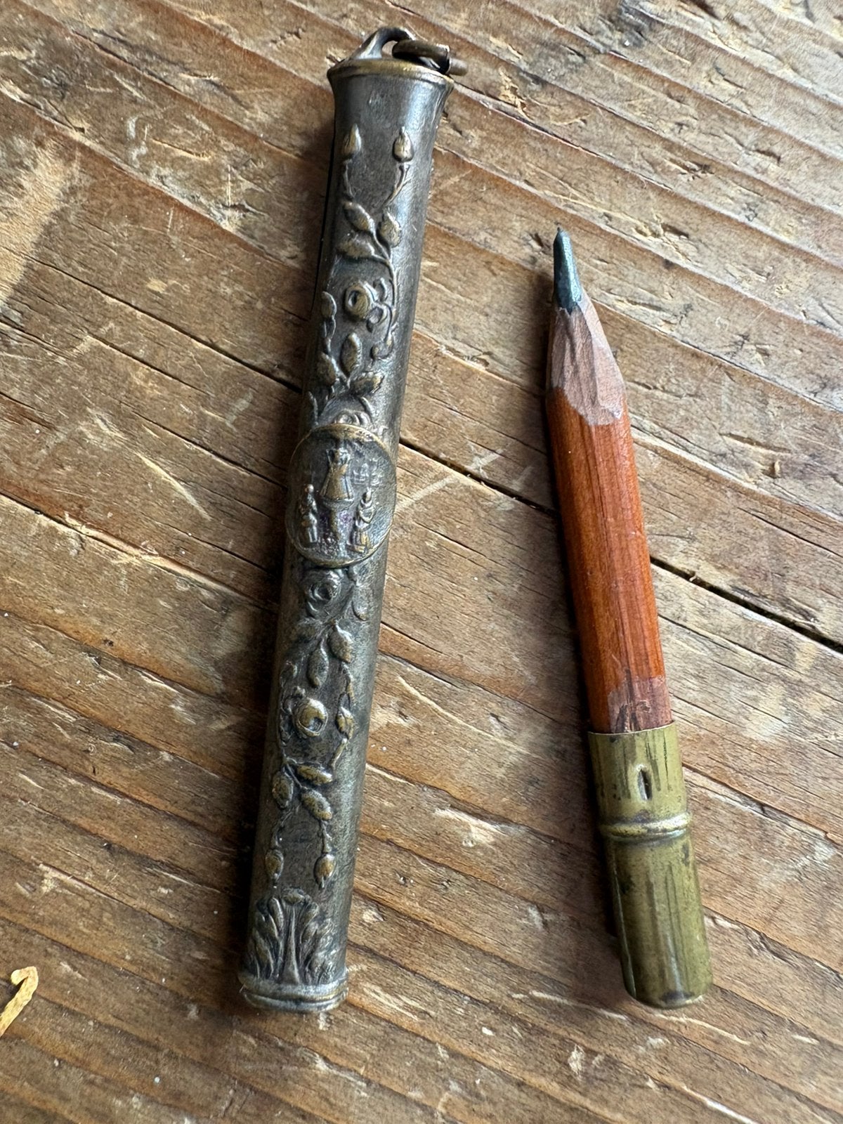 VINTAGE LUXE PENNENETUI - 19e eeuws zilveren potlood (?) Lot, Ophalen of Verzenden, Zo goed als nieuw