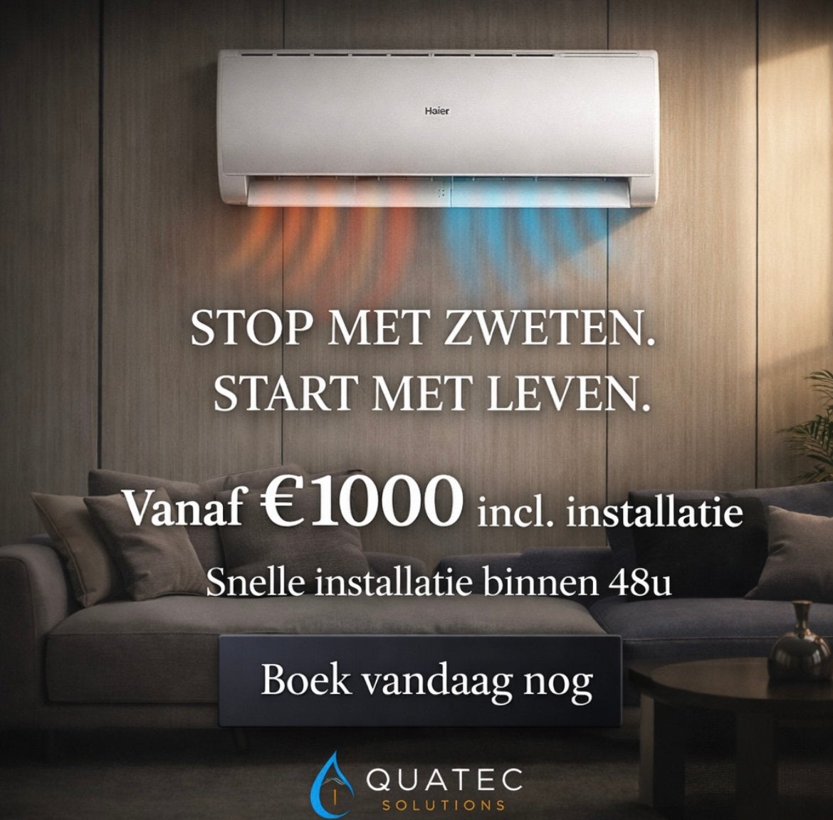 Installation Climatisation - Rapide et professionnel, Neuf, 60 à 100 m³, Climatisation murale, Classe énergétique A ou plus économe
