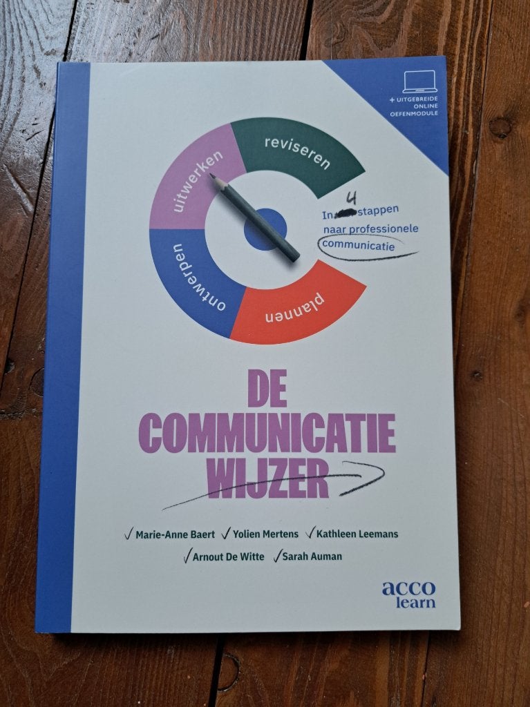 De communicatiewijzer, Boeken, Ophalen, Zo goed als nieuw, Hogeschool, Arnout de Witte; Sarah Auman; Marie-Anne Baert; Kathleen Leemans