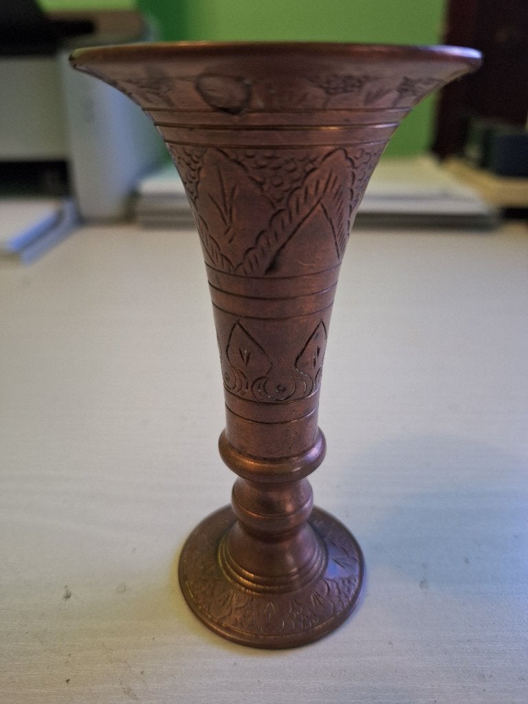 Antiek bronzen oosters vaasje, Antiek en Kunst, Ophalen, Brons