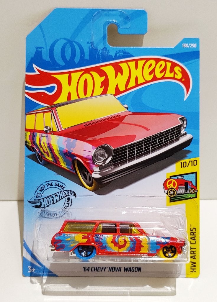 Hot Wheels ´64 Chevy Nova Wagon Art Cars Rood (2018), Enlèvement ou Envoi