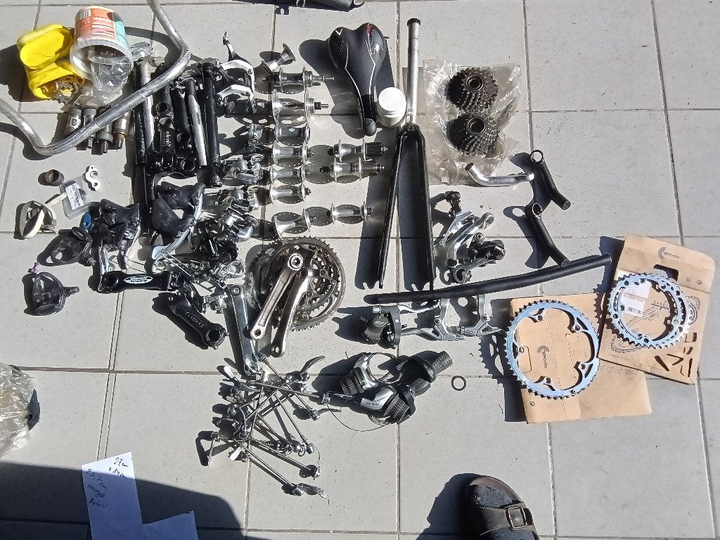 Verschillende fietsonderdelen schimano campagnolo enz, Fietsen en Brommers, Ophalen, Gebruikt