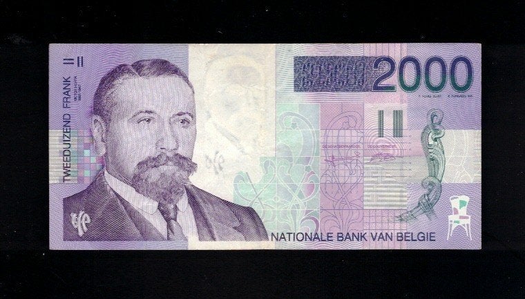 Billet belge 2000 Frank - Victor Horta - 3, Enlèvement ou Envoi, Billets en vrac