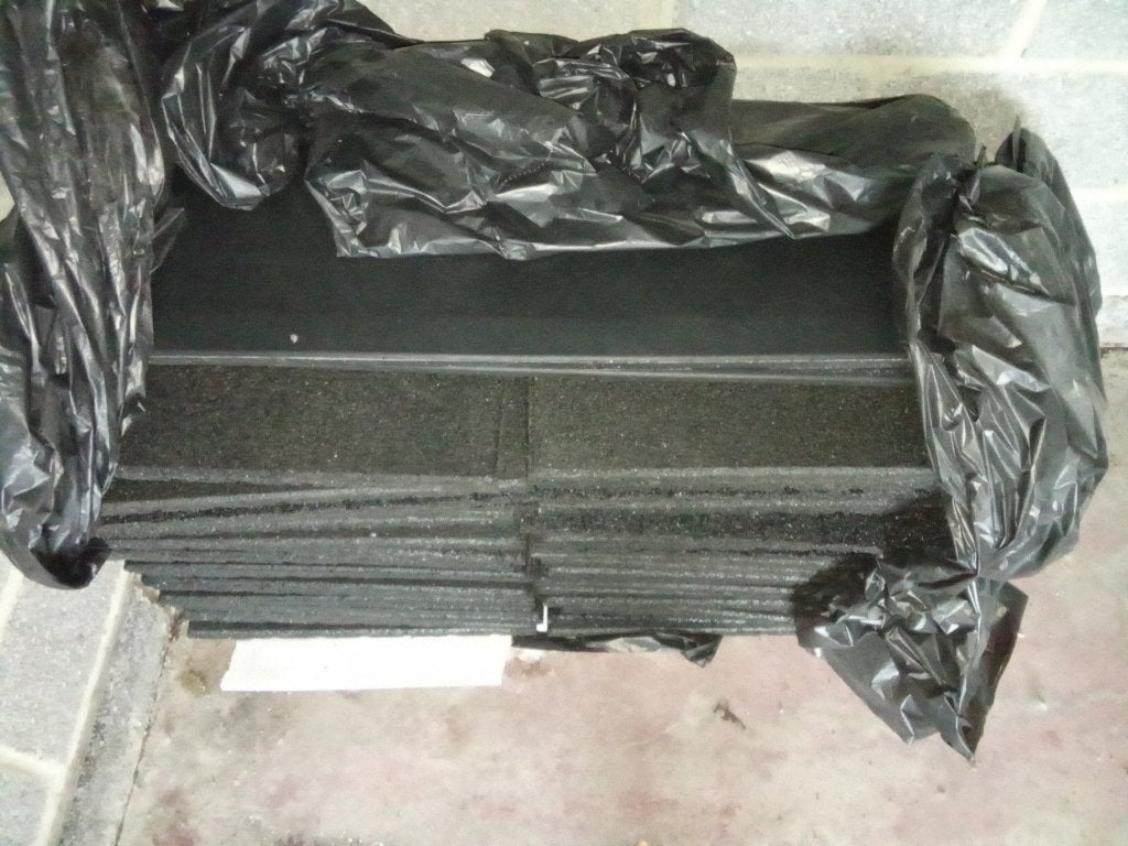 Rubber tegel 20mm - 50x 50 cm - Zwart +-50stuks, Ophalen, Gebruikt, Fitnessmat