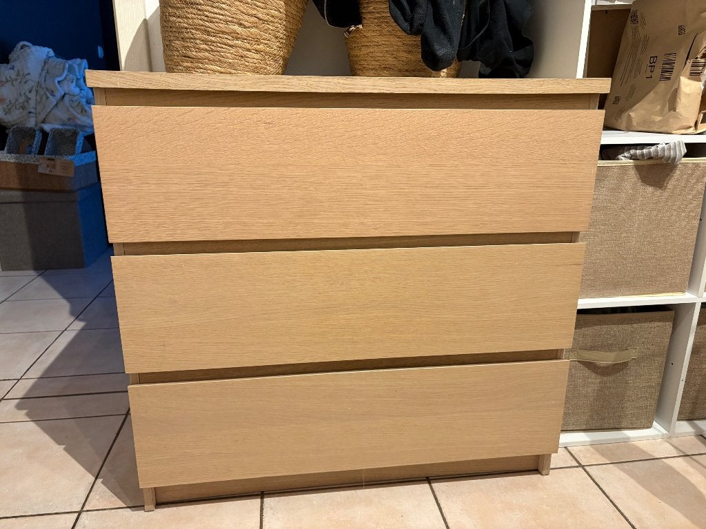 Lot 2 commodes malm IKEA, Ophalen, Gebruikt, Eikenhout