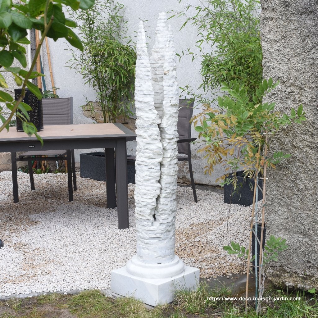 Colonne en Marbre de Carrare - Statue Jardin - Décoration, Envoi, Comme neuf, Marbre